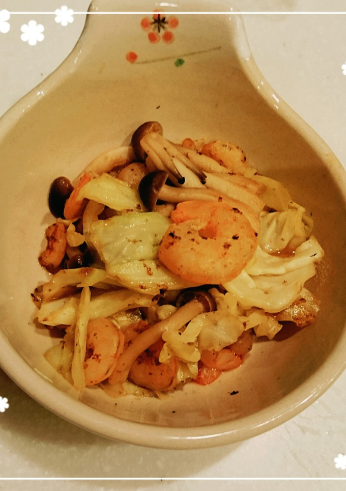 海老としめじとキャベツ☆簡単肉中華風炒め-レシピのメイン写真