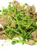 羊肉豆苗炒め
