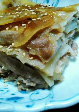 レンジで大根皮と豚バラのショウガ甘辛煮♪-レシピのメイン写真