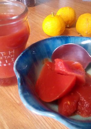 腸活！トマトホイル缶で冷やり寒天デザート-レシピのメイン写真