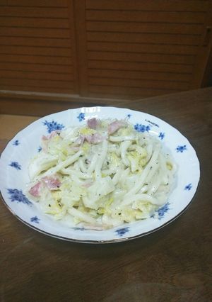 カルボナーラうどん-レシピのメイン写真