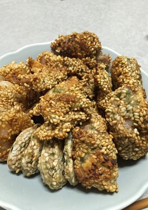 豚肉のゴマ揚げ焼き(利休揚げ)-レシピのメイン写真
