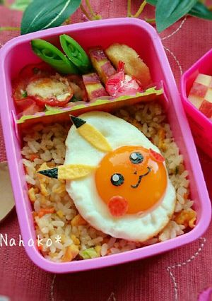 目玉焼きdeまんまるピカチュウ❤キャラ弁-レシピのメイン写真
