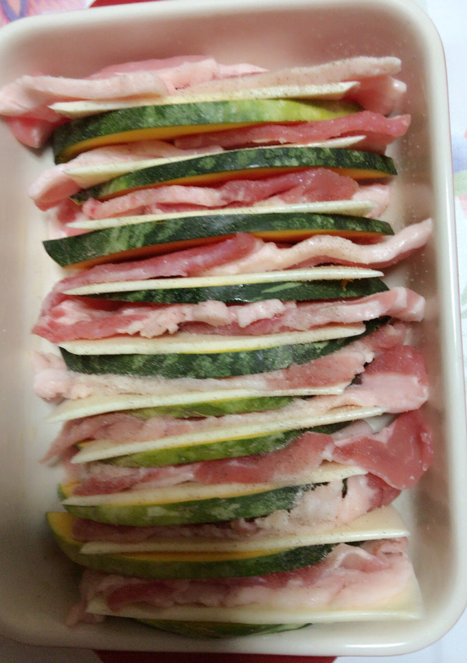 簡単な南瓜と豚肉のチーズ焼き-レシピのメイン写真