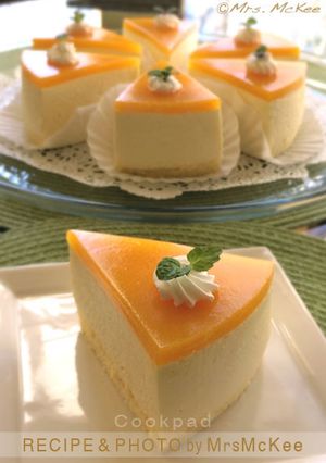 マンゴーのレアチーズケーキ ムース-レシピのメイン写真