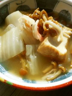 白菜となめこの煮物-レシピのメイン写真