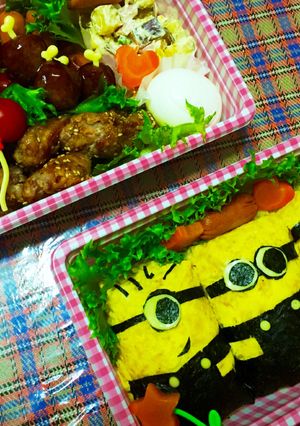 ミニオンキャラ弁-レシピのメイン写真