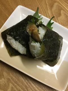 なすの味噌炒めのおにぎり-レシピのメイン写真