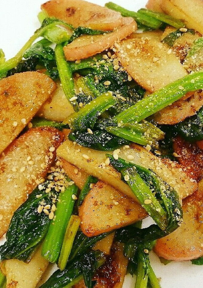 かまぼことほうれん草のだし炒め-レシピのメイン写真