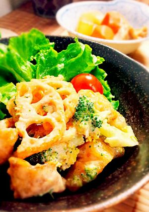 タラと蓮根のオーロラソース和え-レシピのメイン写真