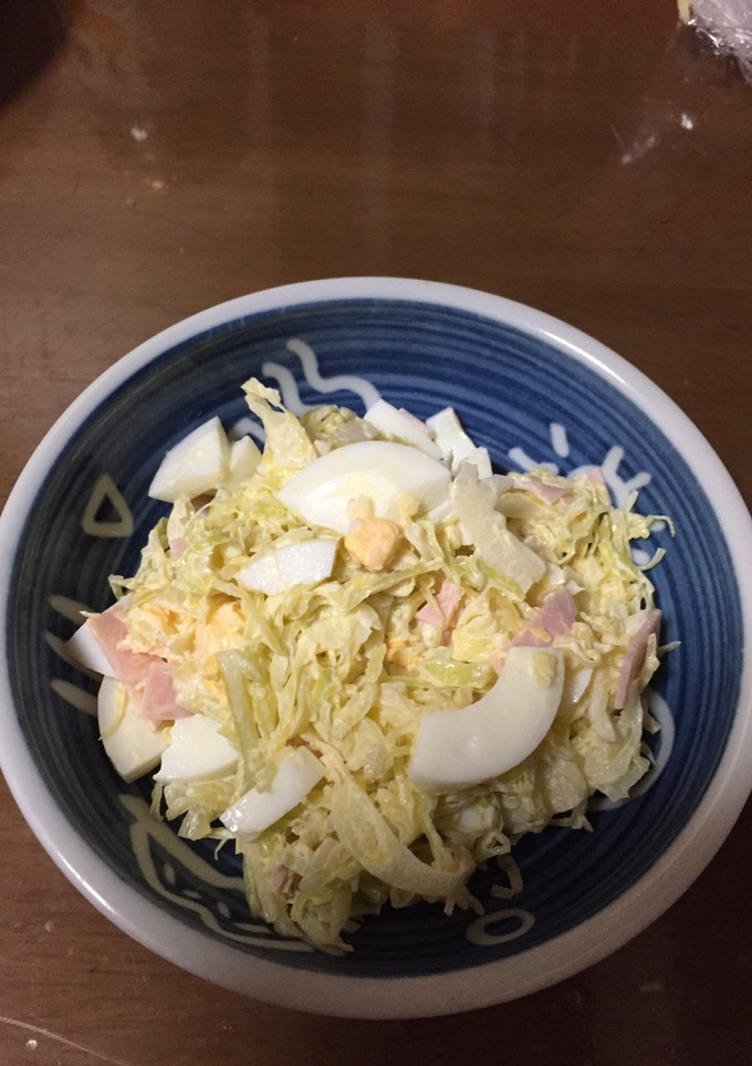 簡単　キャベツ　卵　ハム　のマヨサラダ-レシピのメイン写真