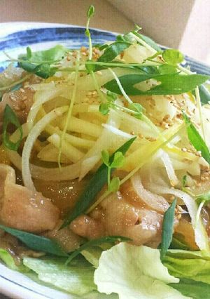 豚肉オイスターソース炒め～甘酢玉葱乗せ～-レシピのメイン写真
