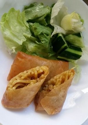 子供も喜ぶスパゲッティ春巻きカレー味-レシピのメイン写真
