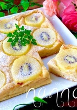 甘酸っぱい!バナナとキウイのお豆腐ケーキ-レシピのメイン写真