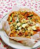 Easy ⁢quinoa dish ☆ Cheese baked with canned ‌tomatoes ★