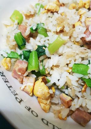 小松菜とベーコンのチャーハン-レシピのメイン写真