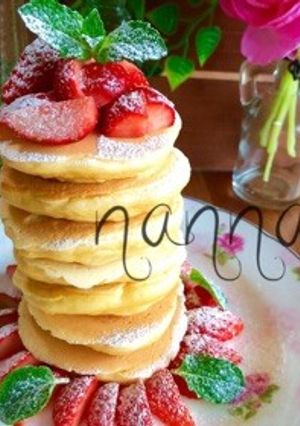 大匙だけ♪強力粉で久々のパンケーキタワー-レシピのメイン写真