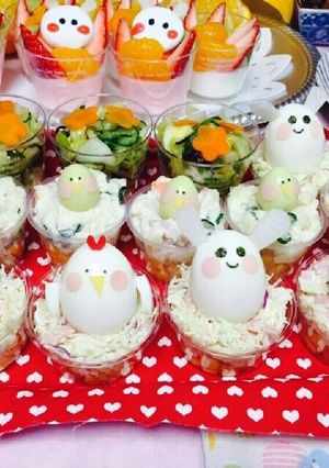 カップdeサラダ♡イースター-レシピのメイン写真