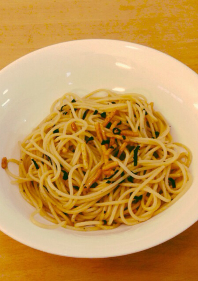 簡単！和風！お茶漬けのバター風味パスタ-レシピのメイン写真