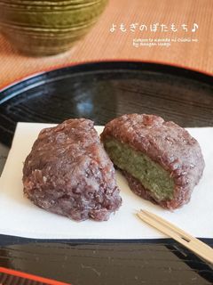 炊飯器で作る☆よもぎのぼたもち-レシピのメイン写真