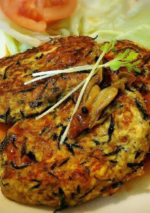実は美味♡鯖の味噌煮缶で豆腐ハンバーグ♡-レシピのメイン写真