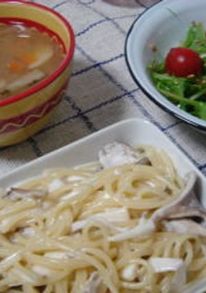 10分で☆簡単キノコのクリームパスタ-レシピのメイン写真