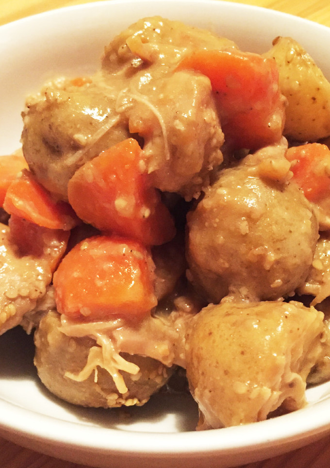簡単 ＊新じゃがと鶏肉のごま味噌煮＊-レシピのメイン写真
