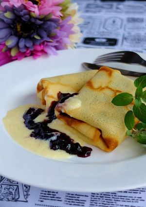 甘じょっぱ♡ブルベリチーズ・クレープ！-レシピのメイン写真