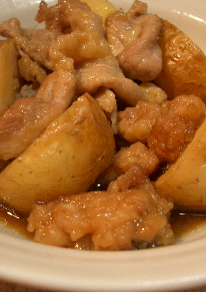 新じゃがと豚の揚げ煮-レシピのメイン写真