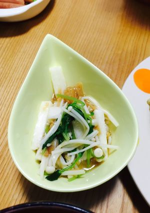 山芋と豆苗えのきのなめたけ和え-レシピのメイン写真