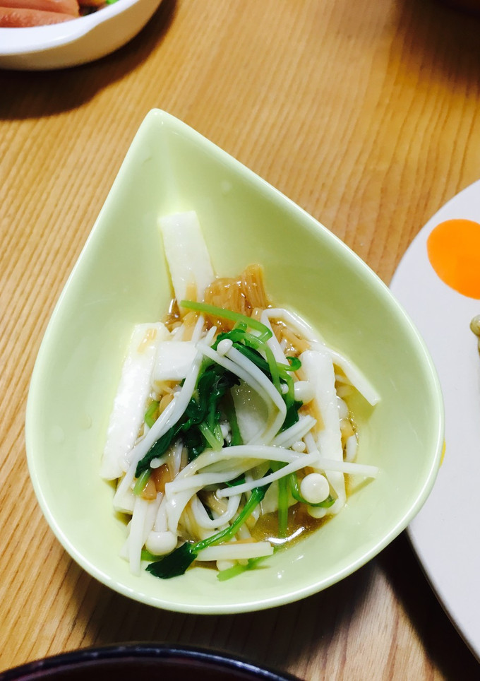 山芋と豆苗えのきのなめたけ和え-レシピのメイン写真