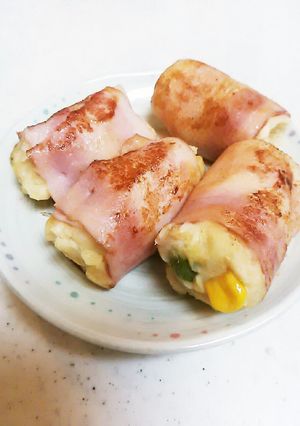 余ったポテサラで♪ベーコン巻き-レシピのメイン写真