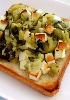 広島菜漬けとはんぺんのシャキふわトースト-レシピのメイン写真