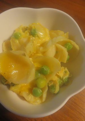 ゆりねとエンドウ豆の卵とじ♪-レシピのメイン写真