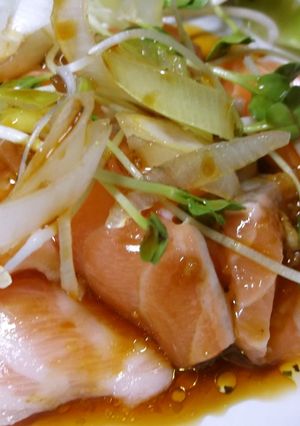 サーモンのガーリック風味カルパッチョ☆-レシピのメイン写真