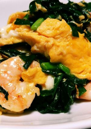 創味シャンタンで簡単えびニラ玉-レシピのメイン写真