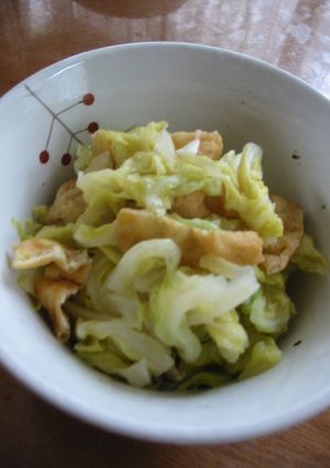 春キャベツと油揚げのたいたん-レシピのメイン写真
