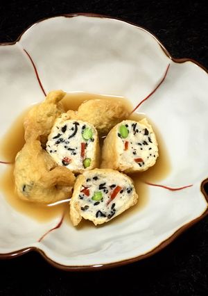 お豆腐の油揚げ包み煮-レシピのメイン写真