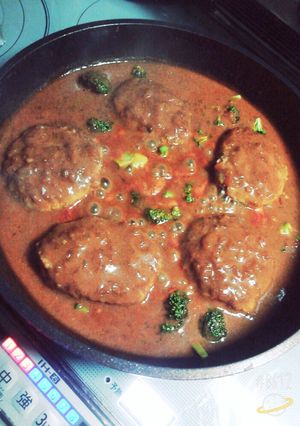 デミグラスソース 煮込みハンバーグ-レシピのメイン写真