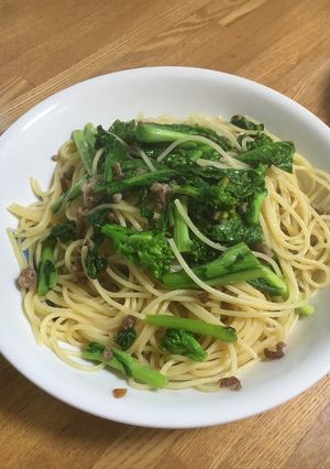 時短節約☆菜の花と豚挽きのペペロンチーノ-レシピのメイン写真