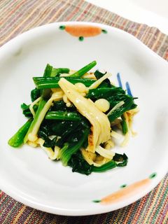 簡単!ほうれん草とエノキのポン酢和え❤-レシピのメイン写真