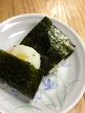 いかなごの釘煮とたくあんのおにぎり