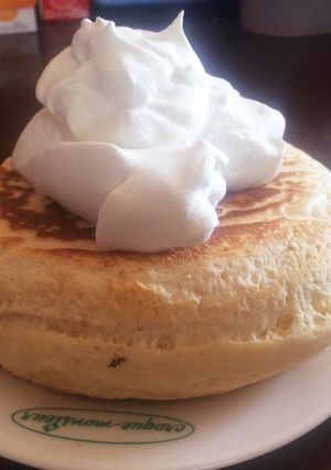 小麦粉・豆乳で厚いフカフカ、ホットケーキ-レシピのメイン写真