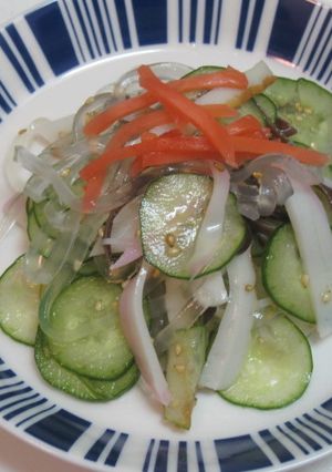 胡瓜と葛切りの酢の物-レシピのメイン写真