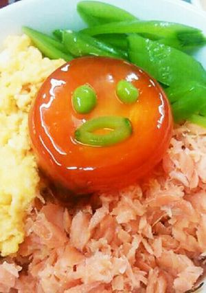 鮭の三色丼-レシピのメイン写真
