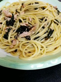 生ノリとシーチキンの醤油バターパスタ-レシピのメイン写真