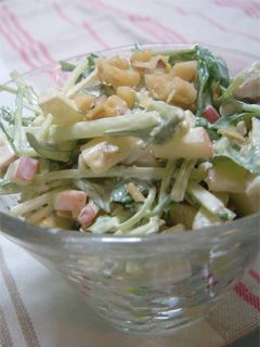 水菜とりんごのしゃきしゃきサラダ-レシピのメイン写真