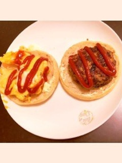 朝食イングリッシュマフィンでおかずパン-レシピのメイン写真