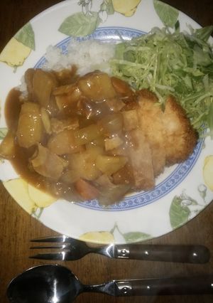 昨夜のとんかつでカツカレー-レシピのメイン写真