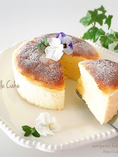 ふわぁ〜しゅわ♡ヨーグルトスフレケーキ♡-レシピのメイン写真